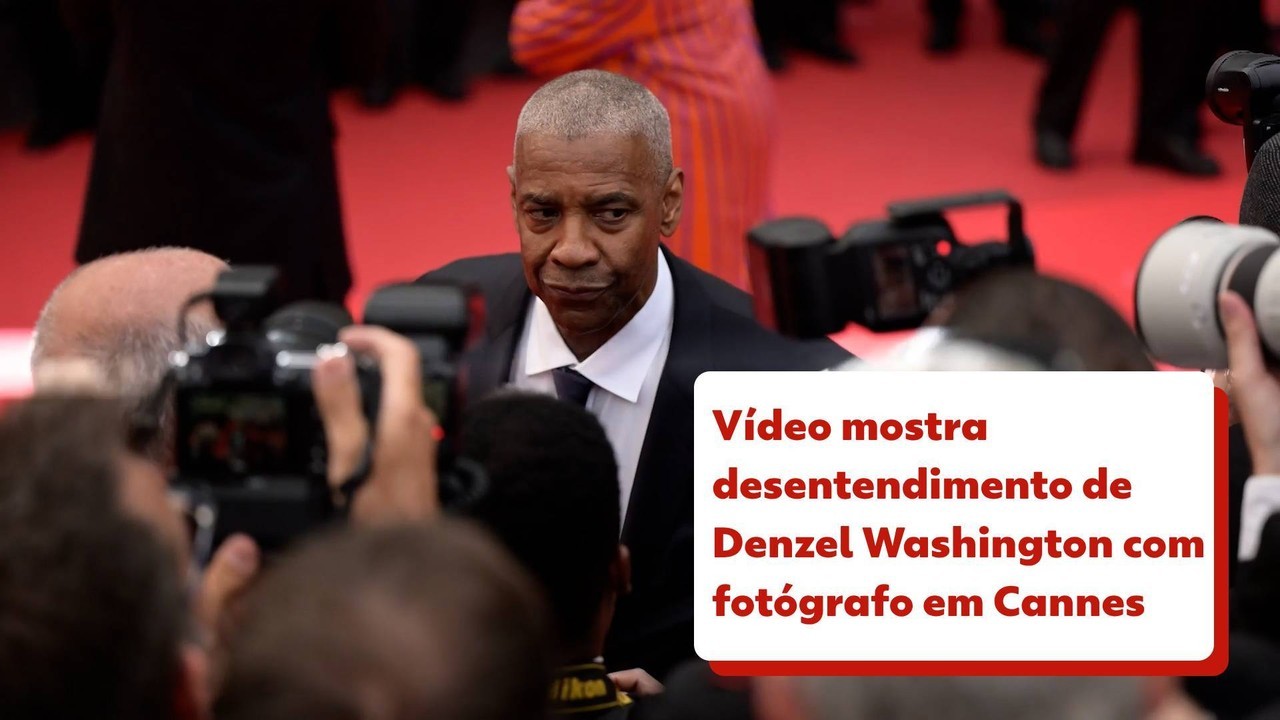 Vídeo mostra desentendimento de Denzel Washington com fotógrafo em Cannes